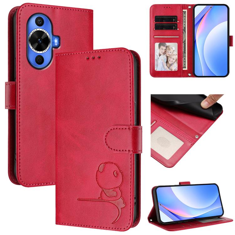 Litter Panda Embossing RFID Leather Phone Case with Lanyard, For Huawei nova 14 Lite / nova 16z, For Huawei Mate 70 Air, For Huawei Pura 80 Ultra, For Huawei Pura 80 Pro, For Huawei Pura 80, For Huawei nova 14 Ultra, For Huawei nova 14 Pro             ...
