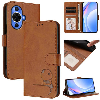 Litter Panda Embossing RFID Leather Phone Case with Lanyard, For Huawei nova 14 Lite / nova 16z, For Huawei Mate 70 Air, For Huawei Pura 80 Ultra, For Huawei Pura 80 Pro, For Huawei Pura 80, For Huawei nova 14 Ultra, For Huawei nova 14 Pro             ...