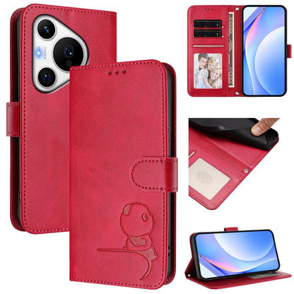 Litter Panda Embossing RFID Leather Phone Case with Lanyard, For Huawei nova 14 Lite / nova 16z, For Huawei Mate 70 Air, For Huawei Pura 80 Ultra, For Huawei Pura 80 Pro, For Huawei Pura 80, For Huawei nova 14 Ultra, For Huawei nova 14 Pro             ...
