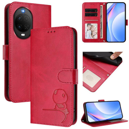 Litter Panda Embossing RFID Leather Phone Case with Lanyard, For Huawei nova 14 Lite / nova 16z, For Huawei Mate 70 Air, For Huawei Pura 80 Ultra, For Huawei Pura 80 Pro, For Huawei Pura 80, For Huawei nova 14 Ultra, For Huawei nova 14 Pro             ...