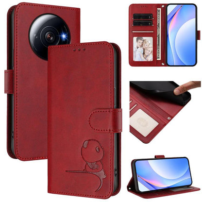 Litter Panda Embossing RFID Leather Phone Case with Lanyard, For Xiaomi 12T / 12T Pro, For Xiaomi 12S Ultra, For Xiaomi Poco C40, For Xiaomi Civi 1S, For Xiaomi Poco M4 Pro 4G, For Xiaomi Poco X4 Pro 5G