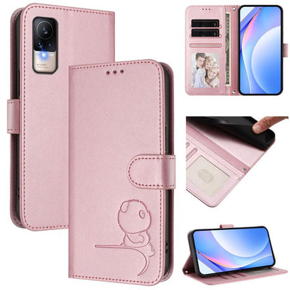 Litter Panda Embossing RFID Leather Phone Case with Lanyard, For Xiaomi 12T / 12T Pro, For Xiaomi 12S Ultra, For Xiaomi Poco C40, For Xiaomi Civi 1S, For Xiaomi Poco M4 Pro 4G, For Xiaomi Poco X4 Pro 5G