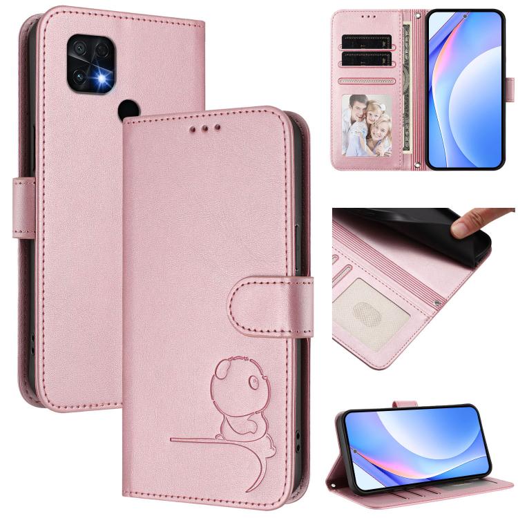 Litter Panda Embossing RFID Leather Phone Case with Lanyard, For Xiaomi 12T / 12T Pro, For Xiaomi 12S Ultra, For Xiaomi Poco C40, For Xiaomi Civi 1S, For Xiaomi Poco M4 Pro 4G, For Xiaomi Poco X4 Pro 5G