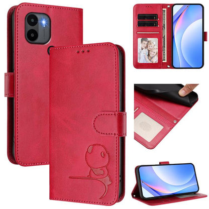 Litter Panda Embossing RFID Leather Phone Case with Lanyard, For Redmi A1+ / A2+ / Poco C50 / C51, For Redmi Note 12 4G Global, For Redmi A1 / A2 4G, For Redmi 11A / Xiaomi Poco C55, For Redmi Note 12 Pro 5G Global / India                              ...