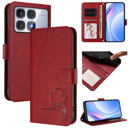 Litter Panda Embossing RFID Leather Phone Case with Lanyard, For Redmi Note 14 5G Global / India, For Redmi Note 14 Pro 4G, For Redmi Note 14 4G 163.25mm, For Redmi 14C 4G / 14R 5G / A4 5G, For Redmi K70 Ultra, For Redmi A3 / A3x / Xiaomi Poco C61     ...