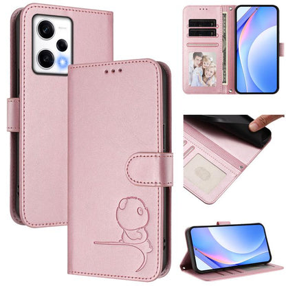 Litter Panda Embossing RFID Leather Phone Case with Lanyard, For Redmi A1+ / A2+ / Poco C50 / C51, For Redmi Note 12 4G Global, For Redmi A1 / A2 4G, For Redmi 11A / Xiaomi Poco C55, For Redmi Note 12 Pro 5G Global / India                              ...