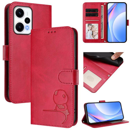 Litter Panda Embossing RFID Leather Phone Case with Lanyard, For Redmi Note 14 5G Global / India, For Redmi Note 14 Pro 4G, For Redmi Note 14 4G 163.25mm, For Redmi 14C 4G / 14R 5G / A4 5G, For Redmi K70 Ultra, For Redmi A3 / A3x / Xiaomi Poco C61     ...