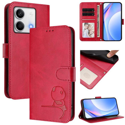 Litter Panda Embossing RFID Leather Phone Case with Lanyard, For Redmi Note 14 5G Global / India, For Redmi Note 14 Pro 4G, For Redmi Note 14 4G 163.25mm, For Redmi 14C 4G / 14R 5G / A4 5G, For Redmi K70 Ultra, For Redmi A3 / A3x / Xiaomi Poco C61     ...