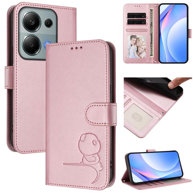 Litter Panda Embossing RFID Leather Phone Case with Lanyard, For Redmi A7 / A5 4G 171mm / Poco C71, For Redmi K90 Max 5G, For Redmi A7 Pro 171mm / Poco C85x 5G, For Redmi Turbo 5 Max / Poco X8 Pro Max, For Redmi Turbo 5 / Poco X8 Pro 5G                ...