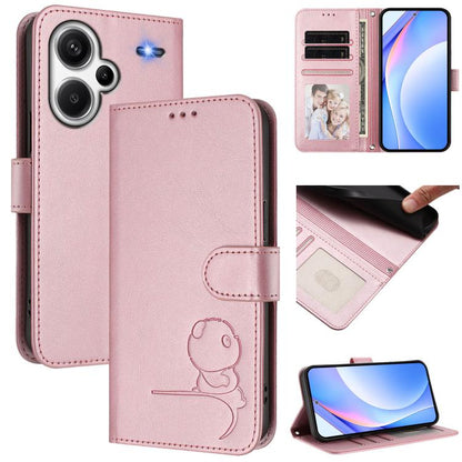 Litter Panda Embossing RFID Leather Phone Case with Lanyard, For Redmi Note 14 5G Global / India, For Redmi Note 14 Pro 4G, For Redmi Note 14 4G 163.25mm, For Redmi 14C 4G / 14R 5G / A4 5G, For Redmi K70 Ultra, For Redmi A3 / A3x / Xiaomi Poco C61     ...