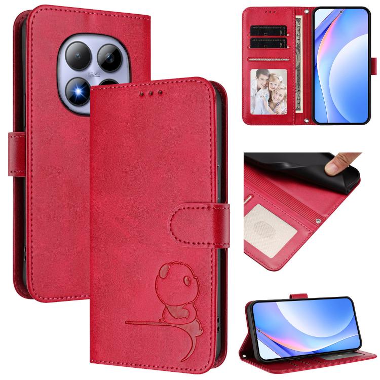 Litter Panda Embossing RFID Leather Phone Case with Lanyard, For Redmi A7 / A5 4G 171mm / Poco C71, For Redmi K90 Max 5G, For Redmi A7 Pro 171mm / Poco C85x 5G, For Redmi Turbo 5 Max / Poco X8 Pro Max, For Redmi Turbo 5 / Poco X8 Pro 5G                ...