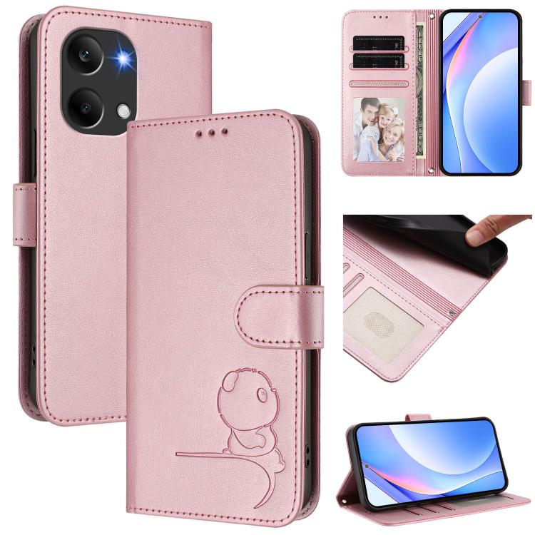 Litter Panda Embossing RFID Leather Phone Case with Lanyard, For Redmi A7 / A5 4G 171mm / Poco C71, For Redmi K90 Max 5G, For Redmi A7 Pro 171mm / Poco C85x 5G, For Redmi Turbo 5 Max / Poco X8 Pro Max, For Redmi Turbo 5 / Poco X8 Pro 5G                ...