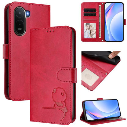 Litter Panda Embossing RFID Leather Phone Case with Lanyard, For Redmi A7 / A5 4G 171mm / Poco C71, For Redmi K90 Max 5G, For Redmi A7 Pro 171mm / Poco C85x 5G, For Redmi Turbo 5 Max / Poco X8 Pro Max, For Redmi Turbo 5 / Poco X8 Pro 5G                ...