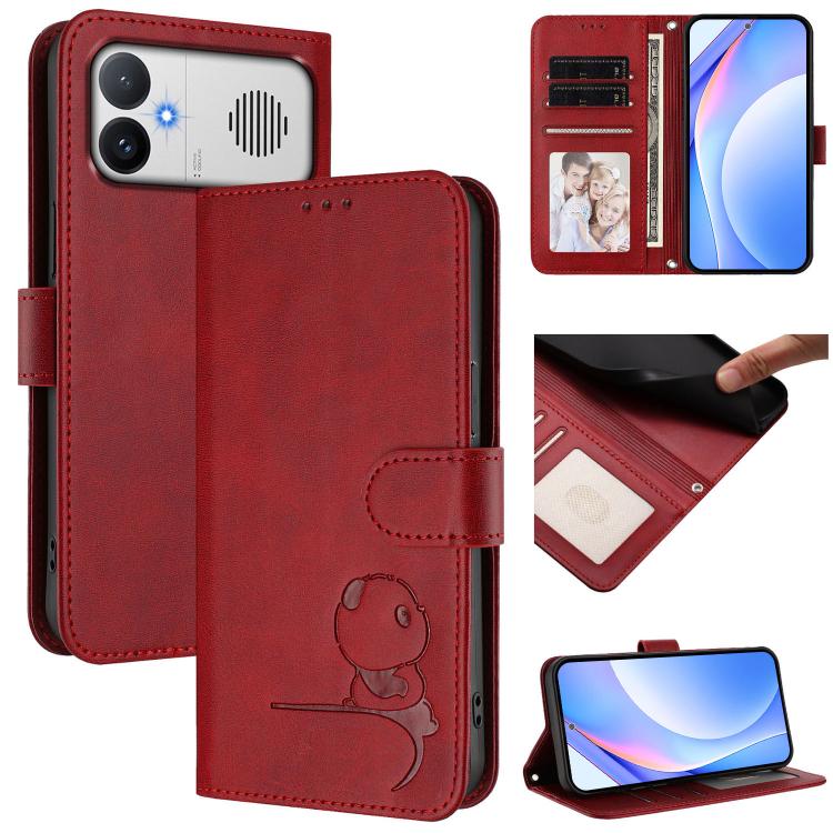 Litter Panda Embossing RFID Leather Phone Case with Lanyard, For Redmi A7 / A5 4G 171mm / Poco C71, For Redmi K90 Max 5G, For Redmi A7 Pro 171mm / Poco C85x 5G, For Redmi Turbo 5 Max / Poco X8 Pro Max, For Redmi Turbo 5 / Poco X8 Pro 5G                ...