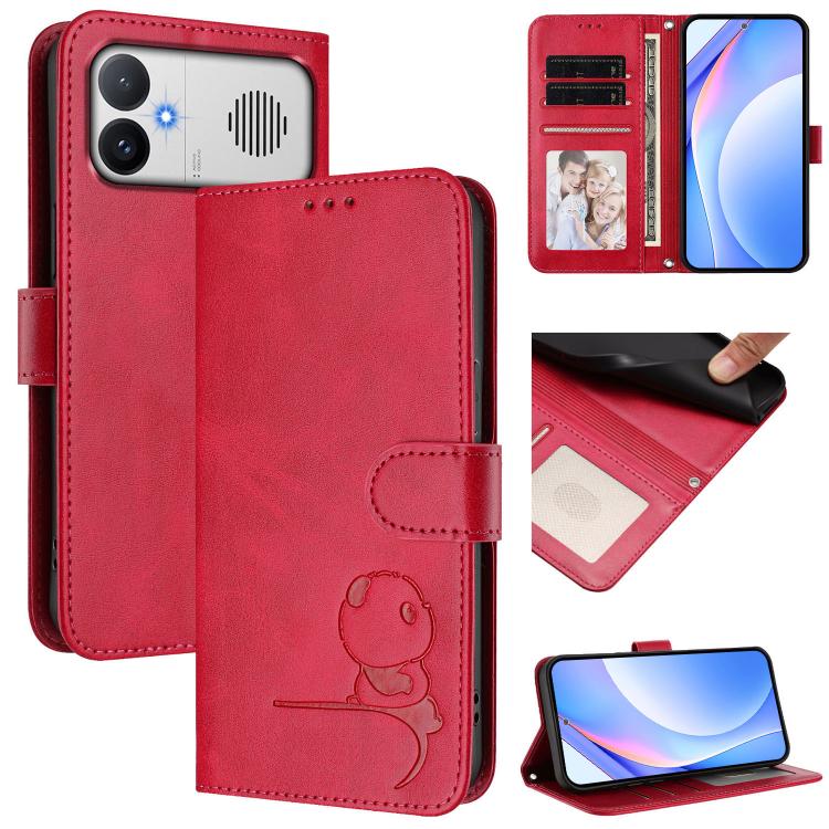 Litter Panda Embossing RFID Leather Phone Case with Lanyard, For Redmi A7 / A5 4G 171mm / Poco C71, For Redmi K90 Max 5G, For Redmi A7 Pro 171mm / Poco C85x 5G, For Redmi Turbo 5 Max / Poco X8 Pro Max, For Redmi Turbo 5 / Poco X8 Pro 5G                ...