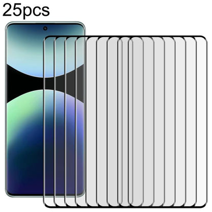 25pcs Full Glue 9H HD 3D Curved Edge Tempered Glass Film, For Redmi Note 15 4G Global 164mm, For Redmi Note 15 Pro 4G Global 163.2mm, For Xiaomi Poco X7, For Xiaomi Redmi Note 14 Pro 5G / 4G, For Xiaomi Redmi Note 14 4G 163.25mm                        ...