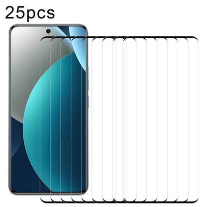 25pcs Full Glue 9H HD 3D Curved Edge Tempered Glass Film, For Redmi Note 15 4G Global 164mm, For Redmi Note 15 Pro 4G Global 163.2mm, For Xiaomi Poco X7, For Xiaomi Redmi Note 14 Pro 5G / 4G, For Xiaomi Redmi Note 14 4G 163.25mm                        ...