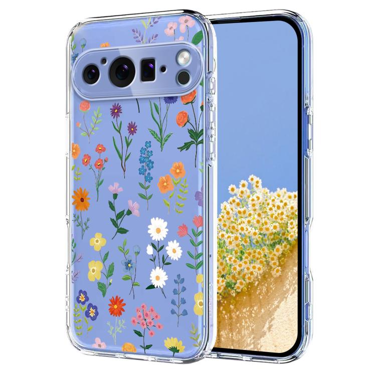 Flower Pattern Painted TPU Phone Case, For Google Pixel 11 Pro XL, For Google Pixel 11 Pro, For Google Pixel 9 Pro XL / 10 Pro XL, For Google Pixel 9 / 9 Pro / 10 / 10 Pro, For Google Pixel 9a