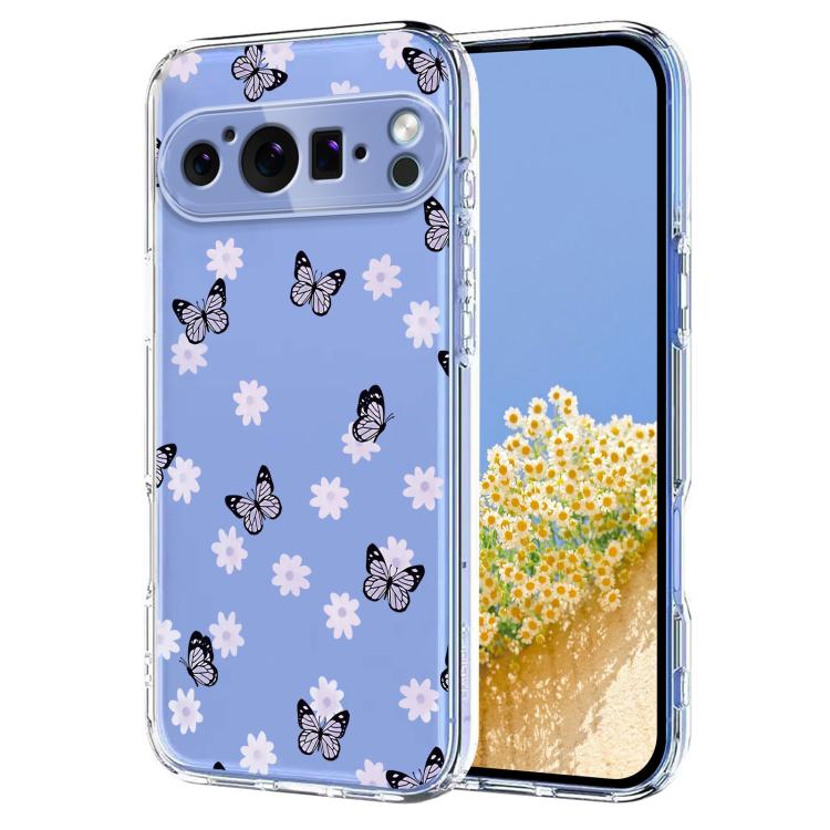 Flower Pattern Painted TPU Phone Case, For Google Pixel 11 Pro XL, For Google Pixel 11 Pro, For Google Pixel 9 Pro XL / 10 Pro XL, For Google Pixel 9 / 9 Pro / 10 / 10 Pro, For Google Pixel 9a