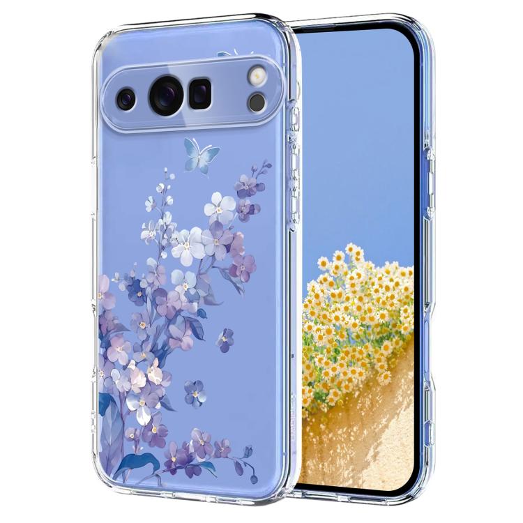 Flower Pattern Painted TPU Phone Case, For Google Pixel 11 Pro XL, For Google Pixel 11 Pro, For Google Pixel 9 Pro XL / 10 Pro XL, For Google Pixel 9 / 9 Pro / 10 / 10 Pro, For Google Pixel 9a