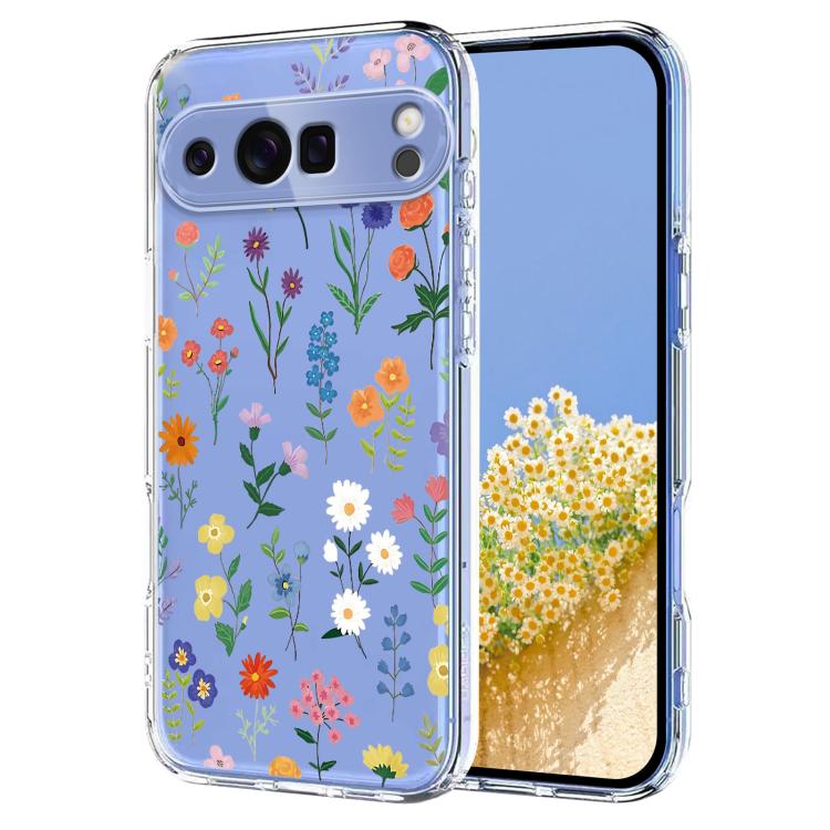 Flower Pattern Painted TPU Phone Case, For Google Pixel 11 Pro XL, For Google Pixel 11 Pro, For Google Pixel 9 Pro XL / 10 Pro XL, For Google Pixel 9 / 9 Pro / 10 / 10 Pro, For Google Pixel 9a
