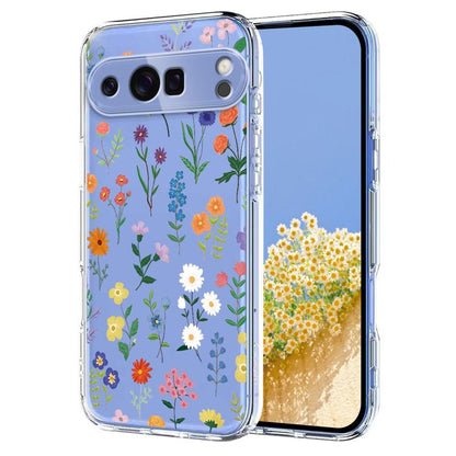 Flower Pattern Painted TPU Phone Case, For Google Pixel 11 Pro XL, For Google Pixel 11 Pro, For Google Pixel 9 Pro XL / 10 Pro XL, For Google Pixel 9 / 9 Pro / 10 / 10 Pro, For Google Pixel 9a