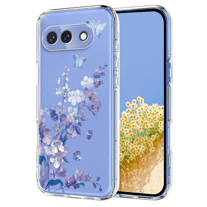 Flower Pattern Painted TPU Phone Case, For Google Pixel 11 Pro XL, For Google Pixel 11 Pro, For Google Pixel 9 Pro XL / 10 Pro XL, For Google Pixel 9 / 9 Pro / 10 / 10 Pro, For Google Pixel 9a