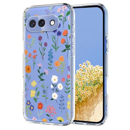 Flower Pattern Painted TPU Phone Case, For Google Pixel 11 Pro XL, For Google Pixel 11 Pro, For Google Pixel 9 Pro XL / 10 Pro XL, For Google Pixel 9 / 9 Pro / 10 / 10 Pro, For Google Pixel 9a