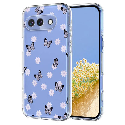 Flower Pattern Painted TPU Phone Case, For Google Pixel 11 Pro XL, For Google Pixel 11 Pro, For Google Pixel 9 Pro XL / 10 Pro XL, For Google Pixel 9 / 9 Pro / 10 / 10 Pro, For Google Pixel 9a