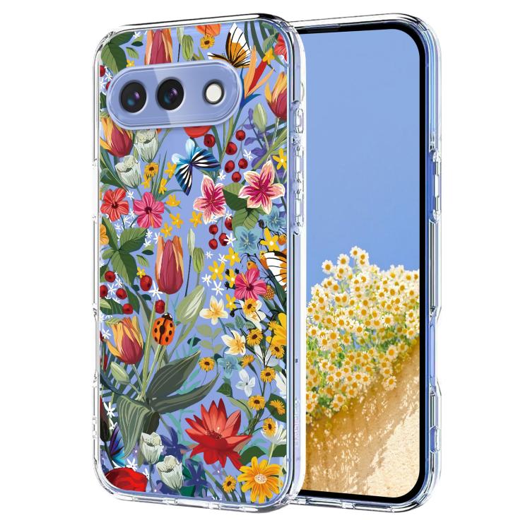 Flower Pattern Painted TPU Phone Case, For Google Pixel 11 Pro XL, For Google Pixel 11 Pro, For Google Pixel 9 Pro XL / 10 Pro XL, For Google Pixel 9 / 9 Pro / 10 / 10 Pro, For Google Pixel 9a