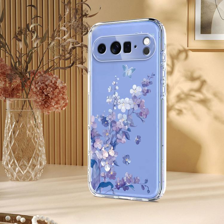 Flower Pattern Painted TPU Phone Case, For Google Pixel 11 Pro XL, For Google Pixel 11 Pro, For Google Pixel 9 Pro XL / 10 Pro XL, For Google Pixel 9 / 9 Pro / 10 / 10 Pro, For Google Pixel 9a