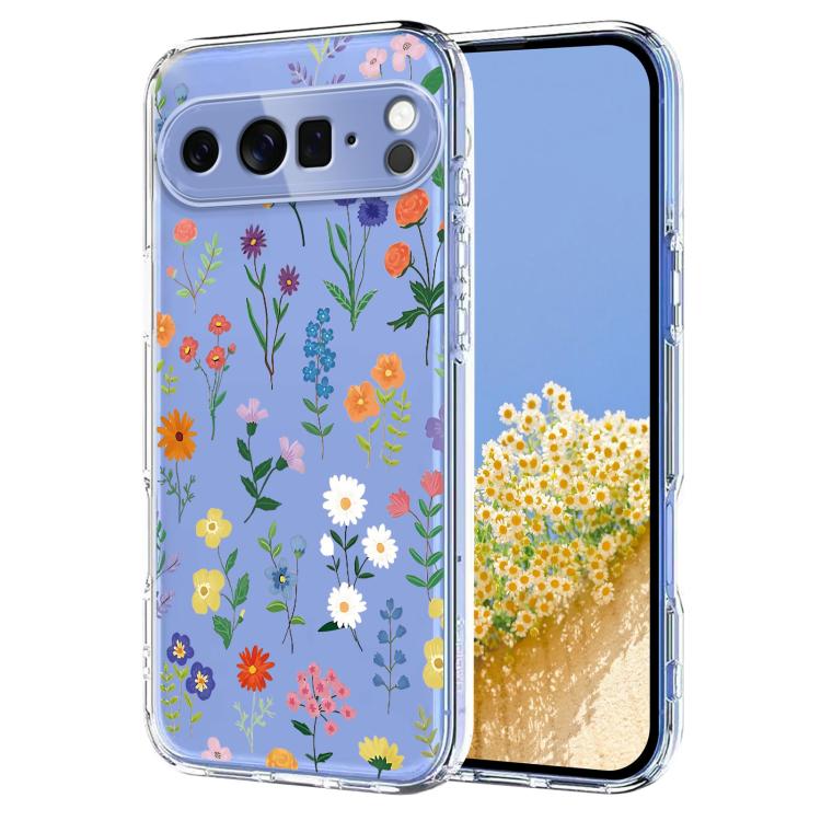 Flower Pattern Painted TPU Phone Case, For Google Pixel 11 Pro XL, For Google Pixel 11 Pro, For Google Pixel 9 Pro XL / 10 Pro XL, For Google Pixel 9 / 9 Pro / 10 / 10 Pro, For Google Pixel 9a