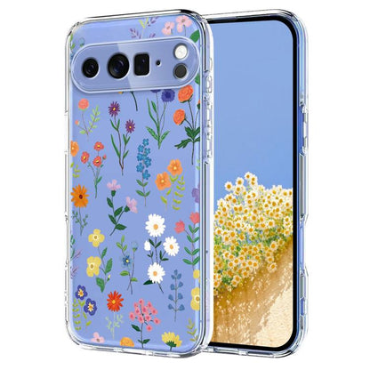 Flower Pattern Painted TPU Phone Case, For Google Pixel 11 Pro XL, For Google Pixel 11 Pro, For Google Pixel 9 Pro XL / 10 Pro XL, For Google Pixel 9 / 9 Pro / 10 / 10 Pro, For Google Pixel 9a