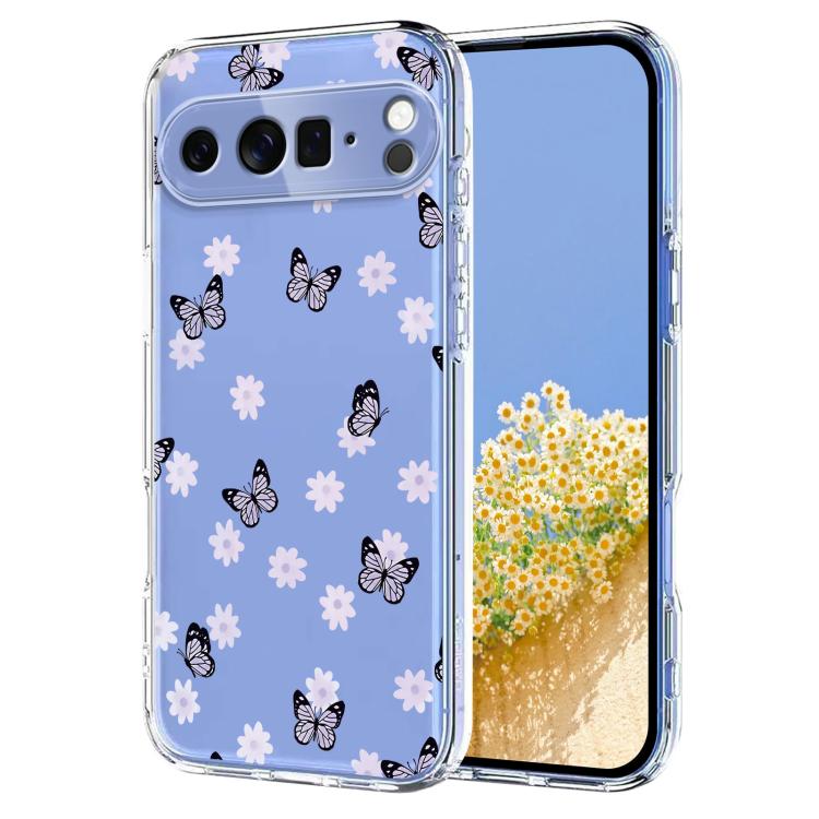 Flower Pattern Painted TPU Phone Case, For Google Pixel 11 Pro XL, For Google Pixel 11 Pro, For Google Pixel 9 Pro XL / 10 Pro XL, For Google Pixel 9 / 9 Pro / 10 / 10 Pro, For Google Pixel 9a