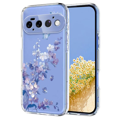 Flower Pattern Painted TPU Phone Case, For Google Pixel 11 Pro XL, For Google Pixel 11 Pro, For Google Pixel 9 Pro XL / 10 Pro XL, For Google Pixel 9 / 9 Pro / 10 / 10 Pro, For Google Pixel 9a