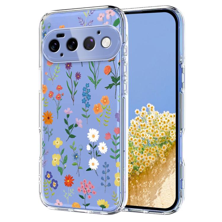 Flower Pattern Painted TPU Phone Case, For Google Pixel 11 Pro XL, For Google Pixel 11 Pro, For Google Pixel 9 Pro XL / 10 Pro XL, For Google Pixel 9 / 9 Pro / 10 / 10 Pro, For Google Pixel 9a