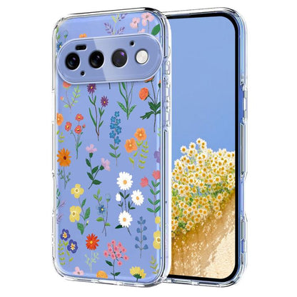 Flower Pattern Painted TPU Phone Case, For Google Pixel 11 Pro XL, For Google Pixel 11 Pro, For Google Pixel 9 Pro XL / 10 Pro XL, For Google Pixel 9 / 9 Pro / 10 / 10 Pro, For Google Pixel 9a