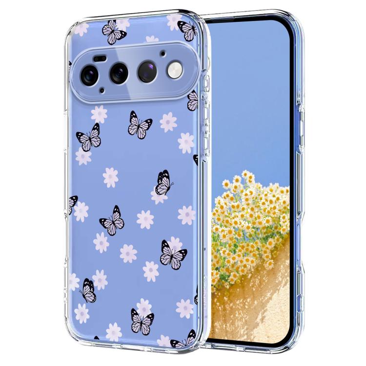 Flower Pattern Painted TPU Phone Case, For Google Pixel 11 Pro XL, For Google Pixel 11 Pro, For Google Pixel 9 Pro XL / 10 Pro XL, For Google Pixel 9 / 9 Pro / 10 / 10 Pro, For Google Pixel 9a
