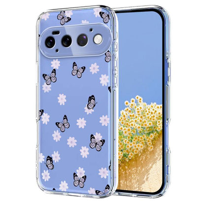 Flower Pattern Painted TPU Phone Case, For Google Pixel 11 Pro XL, For Google Pixel 11 Pro, For Google Pixel 9 Pro XL / 10 Pro XL, For Google Pixel 9 / 9 Pro / 10 / 10 Pro, For Google Pixel 9a