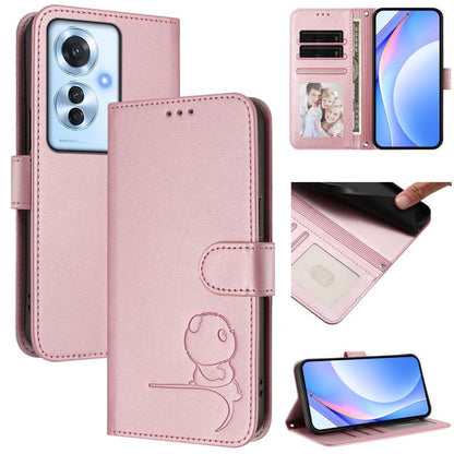 Litter Panda Embossing RFID Leather Phone Case with Lanyard, For OPPO A5 Pro 4G / 5G Global, For OPPO F29 Pro 5G Global, For OPPO F29 5G Global, For OPPO Reno13 Pro 5G Global, For OPPO Reno13 5G Global, For OPPO Find X8, For OPPO A3x 4G / 5G           ...
