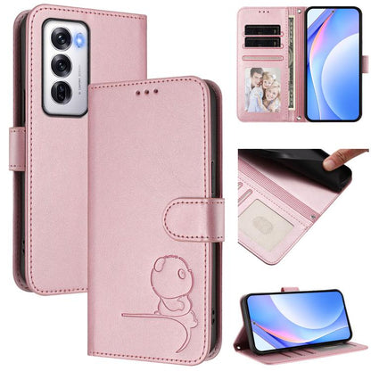 Litter Panda Embossing RFID Leather Phone Case with Lanyard, For OPPO A5 Pro 4G / 5G Global, For OPPO F29 Pro 5G Global, For OPPO F29 5G Global, For OPPO Reno13 Pro 5G Global, For OPPO Reno13 5G Global, For OPPO Find X8, For OPPO A3x 4G / 5G           ...