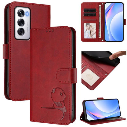 Litter Panda Embossing RFID Leather Phone Case with Lanyard, For OPPO A5 Pro 4G / 5G Global, For OPPO F29 Pro 5G Global, For OPPO F29 5G Global, For OPPO Reno13 Pro 5G Global, For OPPO Reno13 5G Global, For OPPO Find X8, For OPPO A3x 4G / 5G           ...