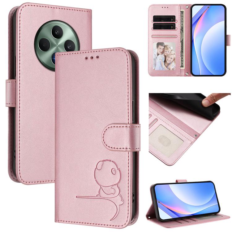 Litter Panda Embossing RFID Leather Phone Case with Lanyard, For OPPO A5 Pro 4G / 5G Global, For OPPO F29 Pro 5G Global, For OPPO F29 5G Global, For OPPO Reno13 Pro 5G Global, For OPPO Reno13 5G Global, For OPPO Find X8, For OPPO A3x 4G / 5G           ...