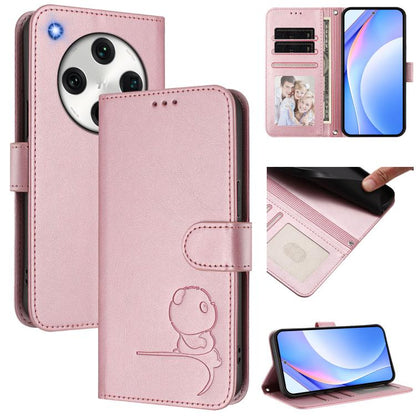Litter Panda Embossing RFID Leather Phone Case with Lanyard, For OPPO Find X7, For OPPO Reno11 5G Global, For OPPO Reno11 Pro 5G Global, For OPPO Find X7 Ultra, For OPPO A58 4G Global, For OPPO Reno10 / Reno10 Pro Global, For OPPO A78 4G Global        ...