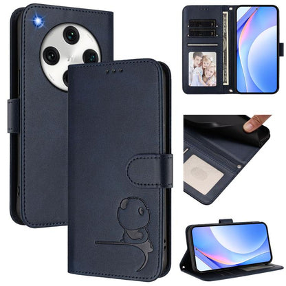 Litter Panda Embossing RFID Leather Phone Case with Lanyard, For OPPO Find X7, For OPPO Reno11 5G Global, For OPPO Reno11 Pro 5G Global, For OPPO Find X7 Ultra, For OPPO A58 4G Global, For OPPO Reno10 / Reno10 Pro Global, For OPPO A78 4G Global        ...