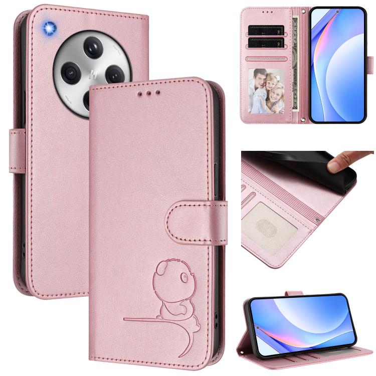 Litter Panda Embossing RFID Leather Phone Case with Lanyard, For OPPO A5 Pro 4G / 5G Global, For OPPO F29 Pro 5G Global, For OPPO F29 5G Global, For OPPO Reno13 Pro 5G Global, For OPPO Reno13 5G Global, For OPPO Find X8, For OPPO A3x 4G / 5G           ...