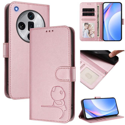 Litter Panda Embossing RFID Leather Phone Case with Lanyard, For OPPO Find X7, For OPPO Reno11 5G Global, For OPPO Reno11 Pro 5G Global, For OPPO Find X7 Ultra, For OPPO A58 4G Global, For OPPO Reno10 / Reno10 Pro Global, For OPPO A78 4G Global        ...