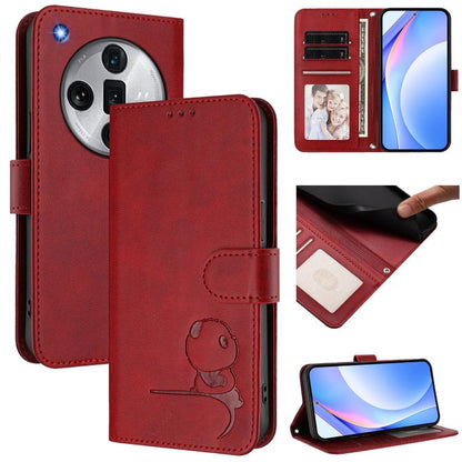 Litter Panda Embossing RFID Leather Phone Case with Lanyard, For OPPO Find X7, For OPPO Reno11 5G Global, For OPPO Reno11 Pro 5G Global, For OPPO Find X7 Ultra, For OPPO A58 4G Global, For OPPO Reno10 / Reno10 Pro Global, For OPPO A78 4G Global        ...