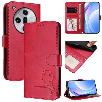 Litter Panda Embossing RFID Leather Phone Case with Lanyard, For OPPO Find X7, For OPPO Reno11 5G Global, For OPPO Reno11 Pro 5G Global, For OPPO Find X7 Ultra, For OPPO A58 4G Global, For OPPO Reno10 / Reno10 Pro Global, For OPPO A78 4G Global        ...
