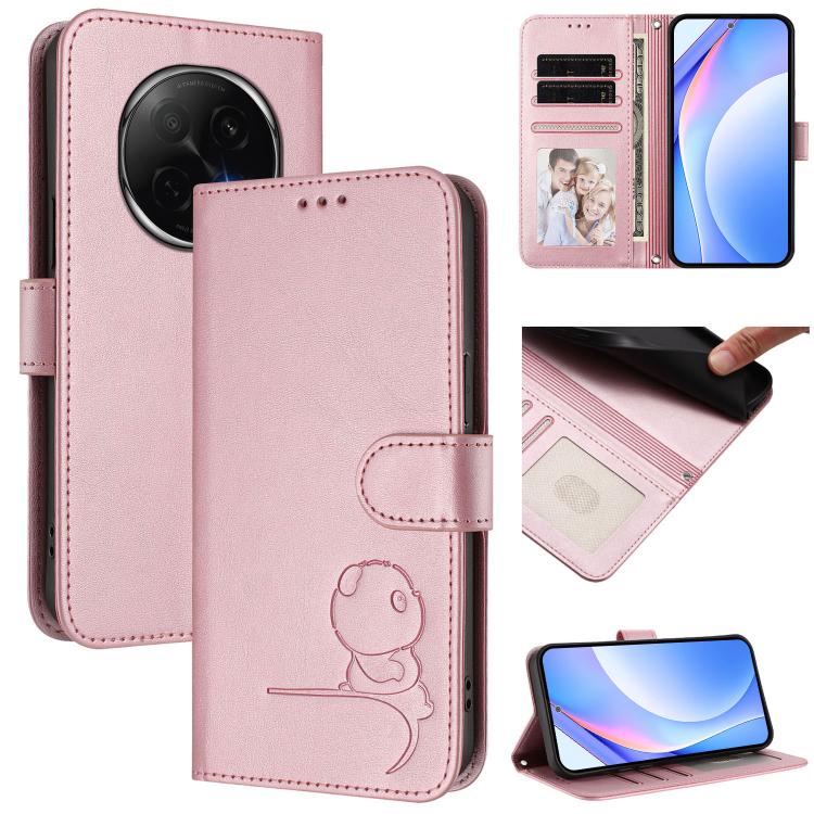 Litter Panda Embossing RFID Leather Phone Case with Lanyard, For OPPO A5 Pro 4G / 5G Global, For OPPO F29 Pro 5G Global, For OPPO F29 5G Global, For OPPO Reno13 Pro 5G Global, For OPPO Reno13 5G Global, For OPPO Find X8, For OPPO A3x 4G / 5G           ...
